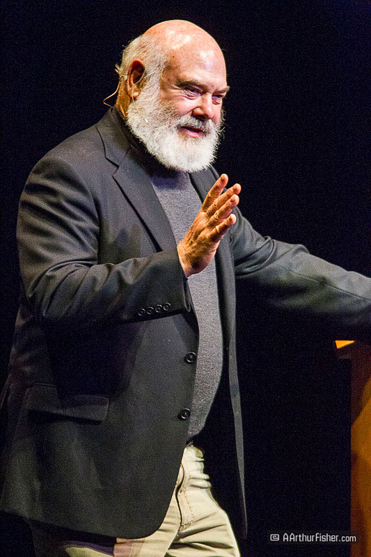 Dr. Andrew Weil giving a lecture in Santa Barbara, California (2011). Photo: A. Arthur Fisher